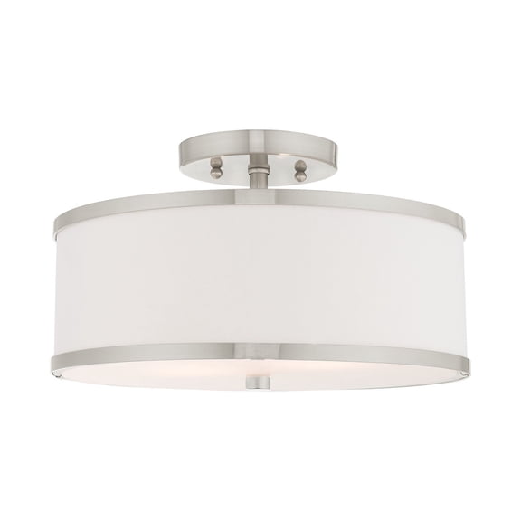 Livex Lighting Park Ridge Ceiling Mount in Brushed Nickel