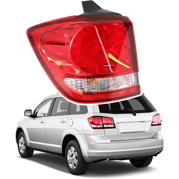 LABLT Left Driver Side Outer LED Tail Light Replacement for 2011-2019 Journey Rear Tail Light Brake Lamp Assembly Stop Brake Indicator Warning Light 68078465AD CH2804105C