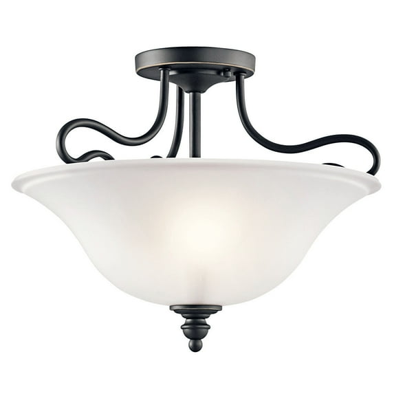 Kichler 42900Led Tanglewood 2 Light 16" Wide Led Semi-Flush Bowl Ceiling Fixture