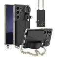 thumbnail image 1 of Funda para Samsung Galaxy S25 Ultra, cubierta para teléfono de TPU+PC+PU galvanizada con soporte, tarjetero y correa., 1 of 5