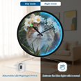 thumbnail image 5 of Indoor 12' Voice-Activated Luminous Decoration Wall Clock With LED Night Light Flower Crown, 5 of 8