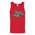 thumbnail image 3 of Tired Sleeping Cat | I Wish I Was My Cat Funny Colorful Kitty | Dean Russo Art Animal Lover Mens Tank Top, Red, Small, 3 of 6