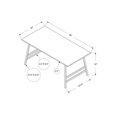 thumbnail image 4 of Monarch Specialties Coffee Table, Accent, Cocktail, Rectangular, Living Room, 40"l, Metal, Laminate, White, Grey, Contemporary, Modern, 4 of 4