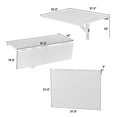 thumbnail image 3 of Gymax White Wall-Mounted Drop-Leaf Table Folding Kitchen Dining Table Desk Space Saver, 3 of 6