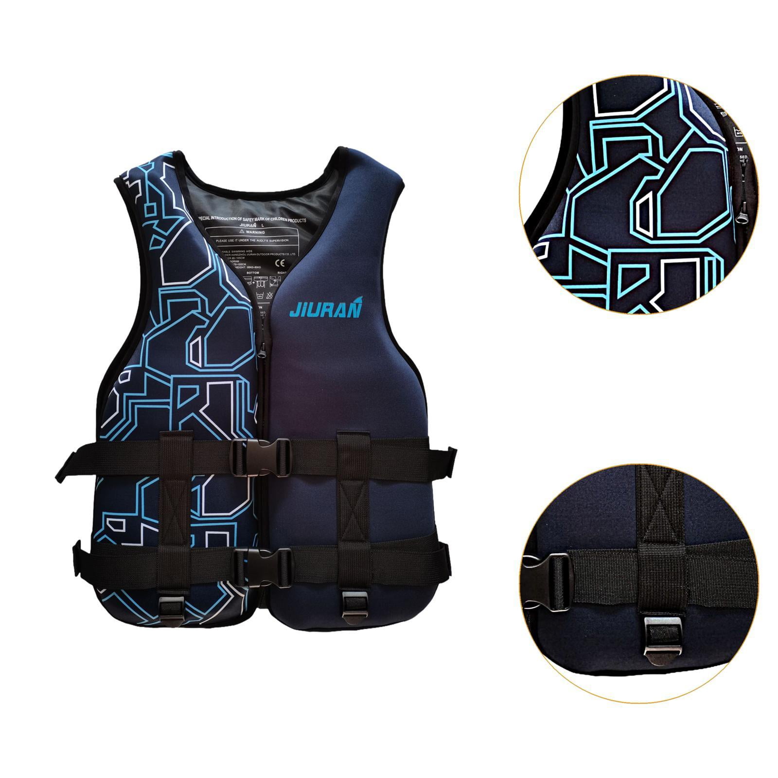 DimyFew Adults Life Vest Convenient Swim Jacket for Canoeing Swimming Paddleboarding L Blue L