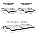 thumbnail image 6 of Jacgood 31.5"x40" Large Sink Awnings Canopy for Rain Snow Protection Black Bracket & Transparent Board, 6 of 10