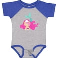 thumbnail image 3 of Inktastic Cute Mermaid, Pink Hair, Green Tail Girls Baby Bodysuit, 3 of 5