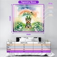 thumbnail image 5 of Happy St. Patrick’s Day Yorkshire Terrier with Green Hat Shamrocks Rainbow Tapestry Yorkie Dog Lover Gifts Wall Hanging Backdrop Home Decor - 03007, 5 of 5
