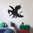 thumbnail image 3 of Awesome Dragon Silhouette Drawing Design Boys Decoration Vinyl Wall Art Wall Sticker Wall Decal Design Home Wall Room Décor For Kids Room Boys Nursery Infant Toddler Room Design (10x10 inch), 3 of 3