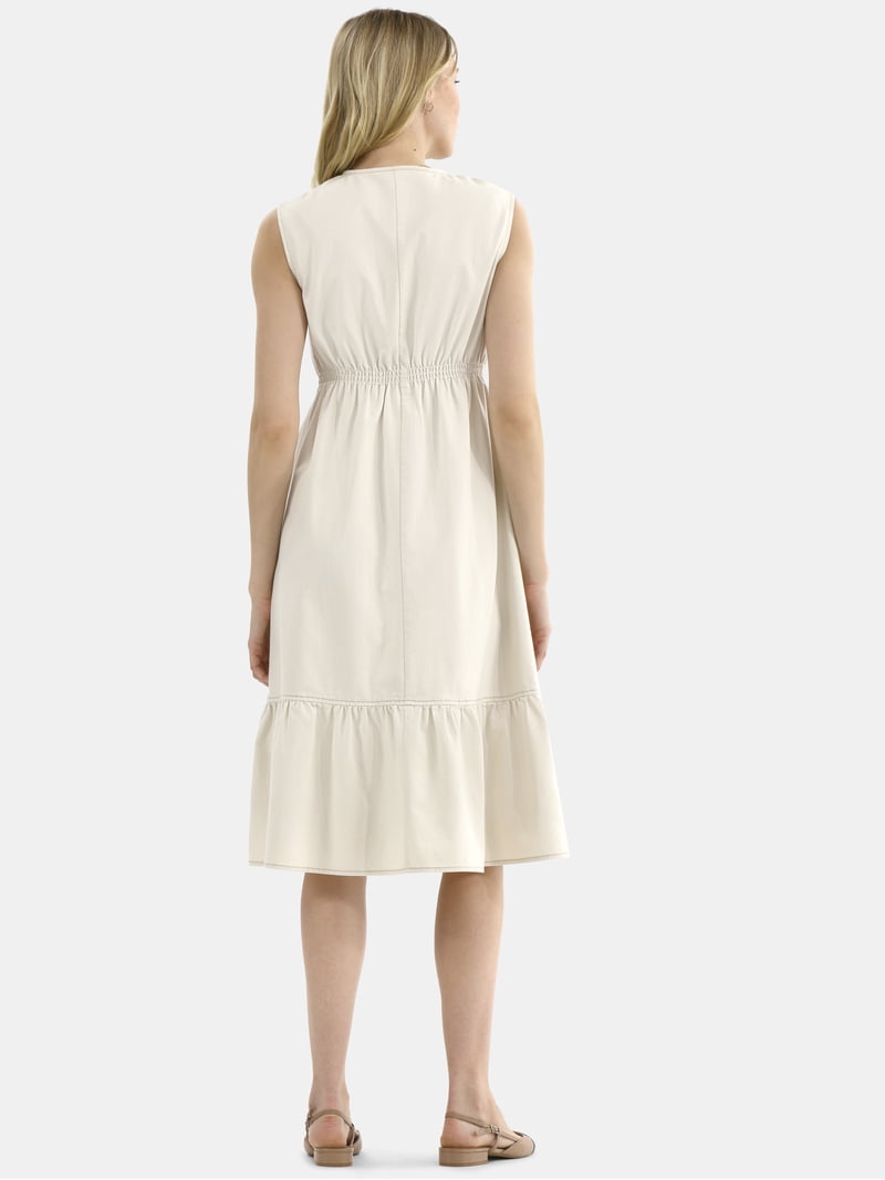 time and tru denim dress BELTED DENIM DRESS