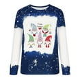 thumbnail image 3 of TYLBkk Christmas Shirt Cute Sweatshirts Women Crewneck for Women Tie Dyed Long Sleeve Shirts for Teen Girls Gnomes Casual Loose Print Tops Tops/Shirt Women D Tops Pullover, 3 of 5