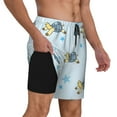 thumbnail image 2 of Balery Cartoon Turtle Bañador para hombre, shorts de playa de secado rápido con entrepierna y forro de compresión-X-Large, 2 of 6