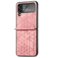 thumbnail image 1 of TECH CIRCLE Case for Samsung Galaxy Z Flip 4 Stylish Leather Pattern Anti-Scratch Non-Slip Support Wireless Charging Shockproof Case For Samsung Galaxy Z Flip 4,Pink, 1 of 7