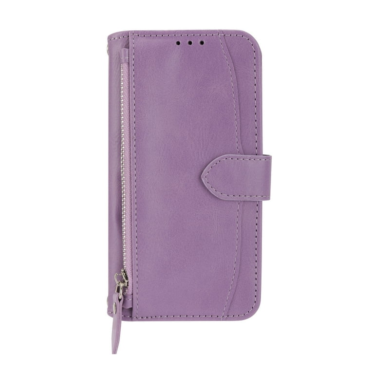 Purse Cover for Samsung Galaxy S21 Ultra 6.8-Inch, Zipper Design