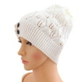 thumbnail image 3 of TAILTOSS 1Pcs Vintage Hats White Woolen Yarn Knitted Hollow Hat For Women Season, 3 of 8