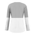 thumbnail image 4 of STETMN Women's Ribbed Knit Tight Sweater Casual Button Ruched Tops Slim Fit Color Block Shirts, 4 of 4