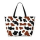 thumbnail image 2 of Fotbe Brown Black Cow Bolsa de Viaje para Playa - Resistente al Agua, Bolsa Tote de Gran Capacidad y Ligera con 7 Bolsillos para Mujeres y Hombres, 2 of 7