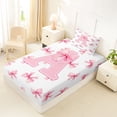 thumbnail image 4 of Erosebridal Initial Alphabet A Twin Sheet Sets,Dreamy Princess Bowknot Bedding For Bowtie Girls 3-Piece, 4 of 6