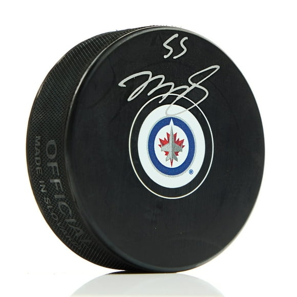 Mark Scheifele Rondelle de Hockey des Winnipeg Jets Signifiée
