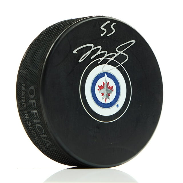 Mark Scheifele Rondelle de Hockey des Winnipeg Jets Signifiée