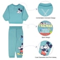 thumbnail image 3 of Disney Clothes Baby Boys Pant Set – Mickey Mouse Long Sleeve Top & Pants (Turquoise) – 12M, 3 of 8