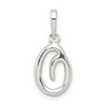 thumbnail image 4 of 925 Sterling Silver Initial O Shaped Pendant, 4 of 6
