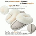 thumbnail image 3 of Evlmd Fuzzy House Slippers for Women, Memory Foam Fluffy Soft Warm Slip On House Slippers, Anti-Skid Cozy Plush for Indoor Outdoor, 3 of 6