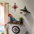 thumbnail image 3 of Zeckos 16 inch Great White Shark Head Wall Mount Trophy Resin Ocean Nautical Decor, 3 of 11