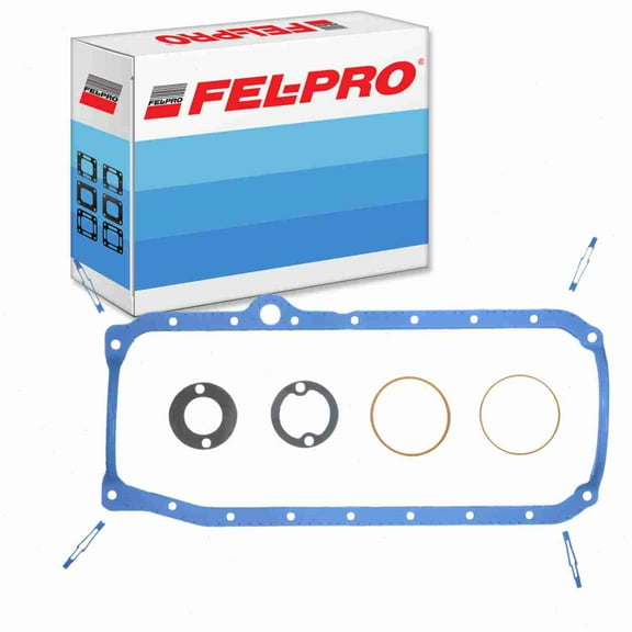 Fel-Pro Oil Pan Gasket Set compatible with Oldsmobile Cutlass Supreme 5.0L V8 1986-1987