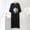 Black, variant on Women's Sleepshirt Dress Comfortable Nightshirt Nightgown Short Sleeve Sleepwear Purple XXL