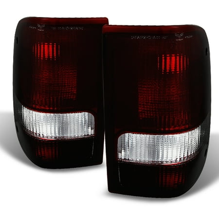93 97 Ford Ranger Pickup Truck Dark Red Taillights Brake Lamps 93 97 Ford Ranger Pickup Truck Dark Red Taillights Brake Lamps Replacement Pair