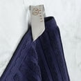 thumbnail image 6 of Premium Absorbent Cotton Bath Sheets Set, Navy Blue by Blue Nile Mills, 6 of 8