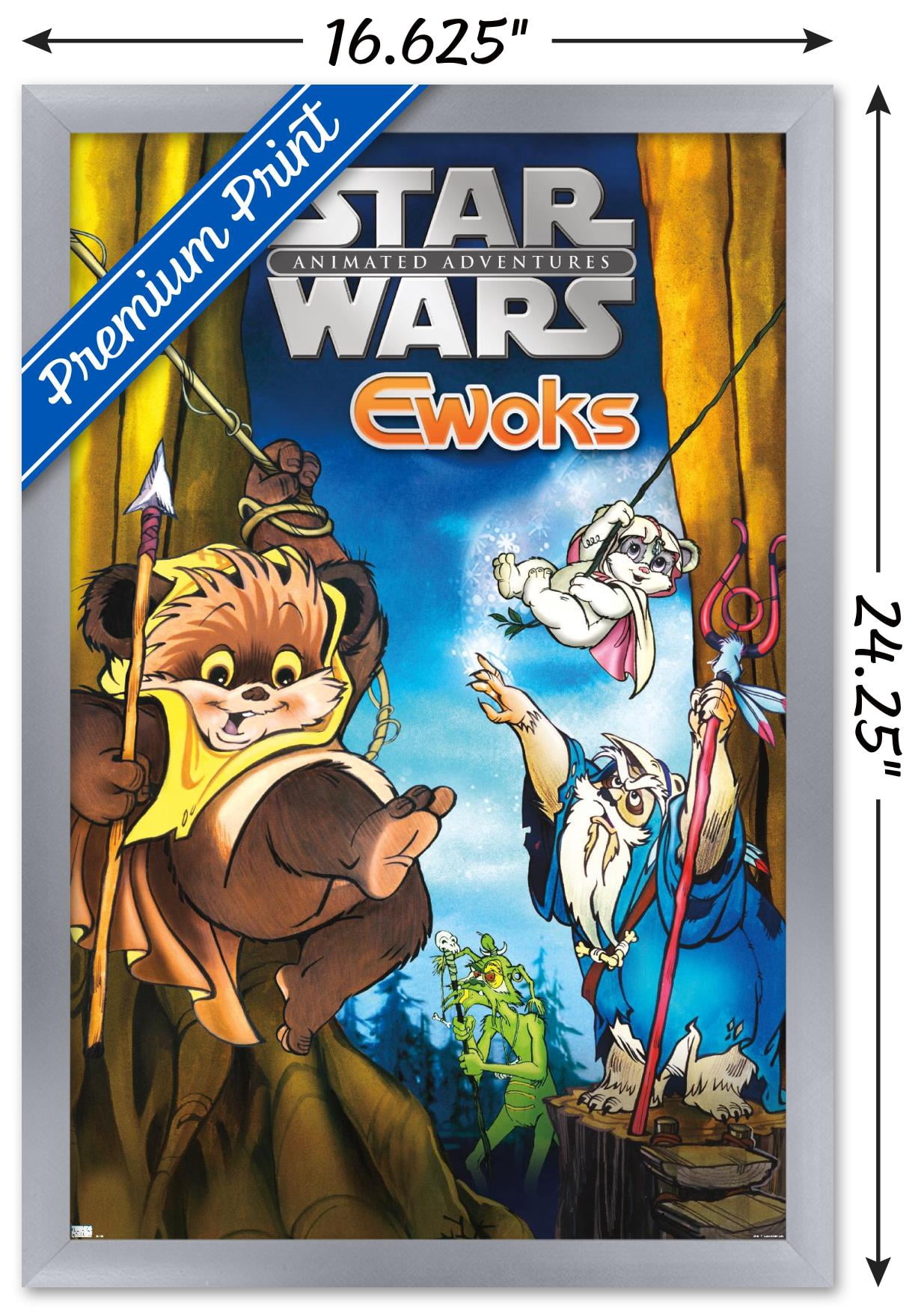 Star Wars: Ewoks - Key Art Wall Poster, 14.725" x 22.375", Framed