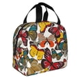 thumbnail image 2 of Disketp Retro Floral Butterfly for Insulated Lunch Bag for Women and Men, Perfect for Work, Hiking, Picnic, 2 of 8