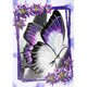 thumbnail image 2 of Cuadros Decorativos Pintura de taladro parcial de fantasía de mariposa púrpura dibujo de diamante de forma especial 5D Tmvgtek embutido en tela, 2 of 9