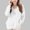 White, variant on Tranfacy Kids Boys and Girls 5 to 15 Years Fall Winter Hooded Sweatshirts Solid Half Zip Pocket Long Sleeve Tops