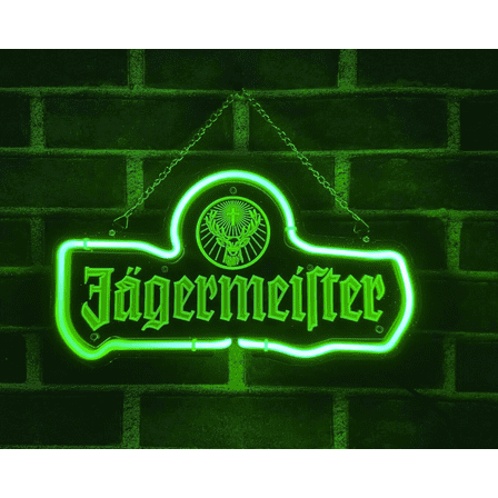 Queen Sense 17" Jagermeisters Ice Cold 3D Carved Neon Sign Acrylic Decor Artwork Handmade Man Cave Pub Bar Wall Neon Light WAC051