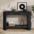 thumbnail image 1 of Euroco Table Console d'Entrée avec Tiroirs, Table de Sofa Moderne pour Couloir, Entrée, Vestibule, Noir, 1 of 14