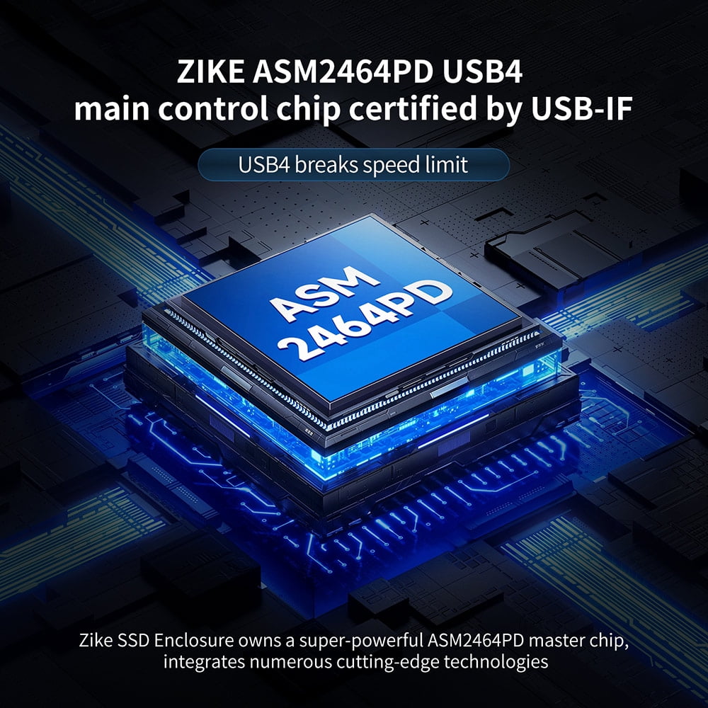 40Gbps M.2 NVMe SSD Enclosure with Cooling Fan,Built-in Cable Slot& Tool-Free Installation,Compatible with Mac/PC/iPad,/PlayStation PS5/Xbox,M.2 Enclosure Supports 2280/2260/2242/2230
