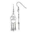 thumbnail image 1 of Stainless Steel Polished Dangle Shepherd Hook Earrings, 1 of 4