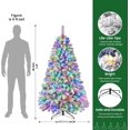thumbnail image 2 of SHareconn 6ft Prelit Snow Flocked Artificial Holiday Christmas Tree with Remote (2025 Upgraded), 330 Pre-Lit Multi-Color RGB Lights, Full Snow Branch Tips for Home, Office, Xmas Decoration, 6 FT, 2 of 7