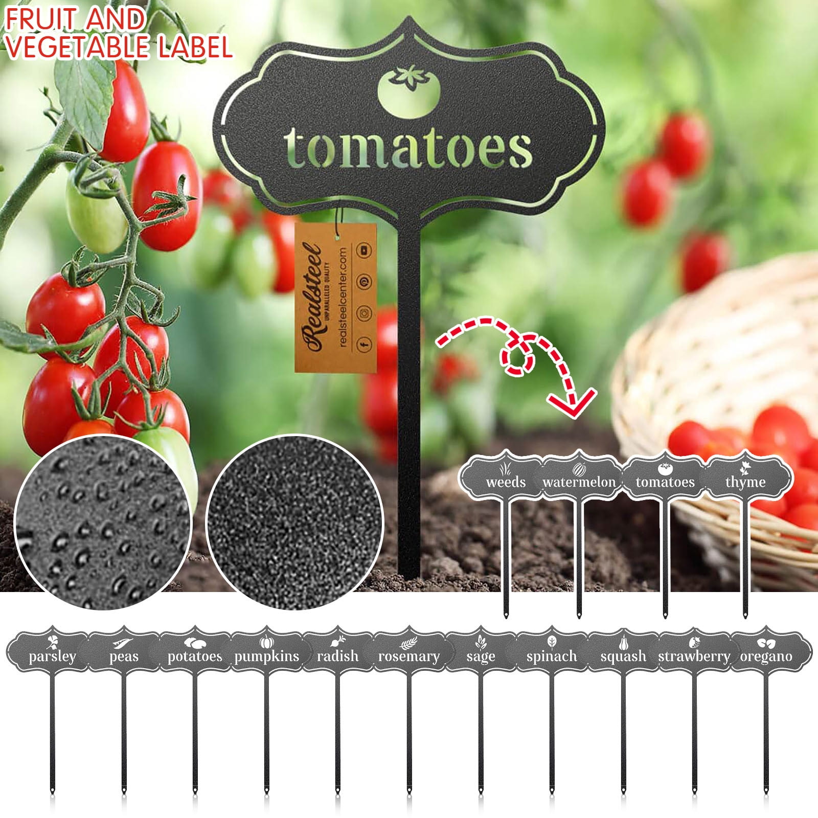 Seed & Plant Markers - Indoor/Outdoor Herb Garden Stakes ...