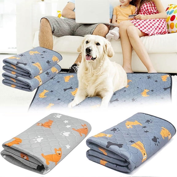 Reusable Puppy Training Mats, Washable Pee Pads for Dogs, Super Absorbent & Waterproof, Fast-Drying for Playpen, Crate, Home, Car, Travel