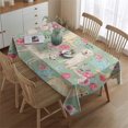 thumbnail image 2 of Labrador Dog and Flower Floral Rectangle Tablecloth 60"x84",Waterproof Polyester Rectangle Table Cloth, Wipeable Spillproof Polyester Tablecloth for Dining, Camping, Indoor and Outdoor, 2 of 5