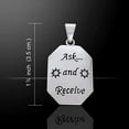 thumbnail image 3 of Jewelry Trends Sterling Silver Inspirational Ask and Receive Pendant on 18" Chain Necklace, 3 of 3