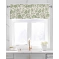 thumbnail image 2 of Sage Green Spring Floral Kitchen Valances for Windows Farmhouse Linen Window Valance Curtain for Living Room Window Treatment Retro Summer Botanical Farmhouse Valance Rod Pocket Topper, 42 x 12 Inch, 2 of 6
