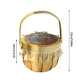 thumbnail image 2 of Hand Woven Flower Basket with Handle Rustic Wicker Storage Basket for Wedding Decor,Farmhouse Home,Picnic,Easter,Floral Arrangements Decorative Tassel Basket for Centerpieces,Parties,and Gift Giving, 2 of 5
