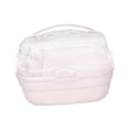 thumbnail image 2 of Hamsters Travel Carry Cage Capeing Case 20x16x15cm para un diseño de ventilación multifuncional de animales pequeños Botella de agua incorporada Rosa, 2 of 8