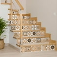 thumbnail image 4 of Mi Alma Peel & Stick Tiles - Brown Floral Vinyl Backsplash 12x12, 4 of 11