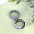 thumbnail image 3 of EeaseCA 4PCS Unisex Silicone Rings Fashion Gym Rings Simple Couple Rings (Camo Grey, Black, Dark Grey, Silver, Size 6), 3 of 7